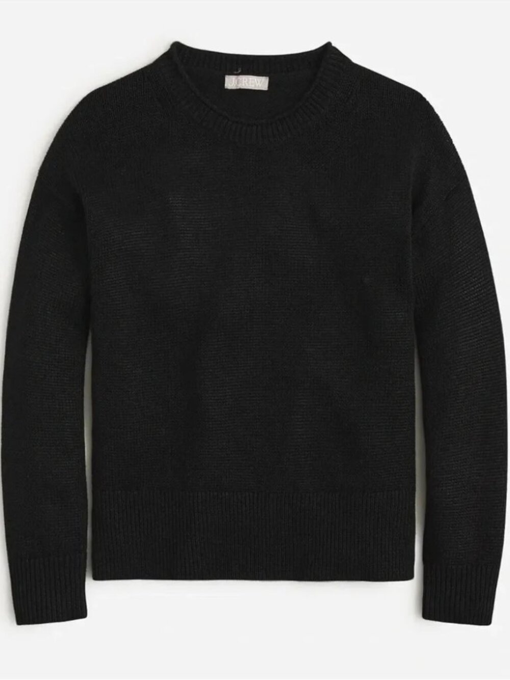 J. Crew Relaxed Cotton Linen Blend Beach Rolled Neck Sweater Size S